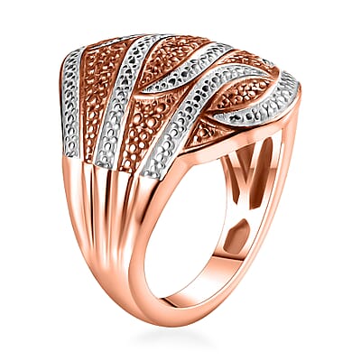 Karis Natural Champagne Diamond Accent Ring in 18K RG Plated (Size 10.0)