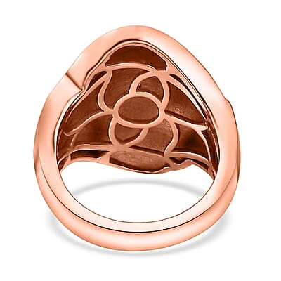 Karis Natural Champagne Diamond Accent Ring in 18K RG Plated (Size 10.0)