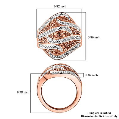 Karis Natural Champagne Diamond Accent Ring in 18K RG Plated (Size 10.0)