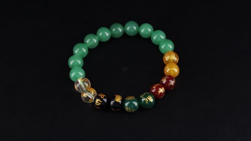 Green Aventurine and Multi Gemstone 140.00 ctw Beaded Bracelet (6.5-7.0In)