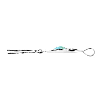 Santa Fe Style Turquoise Pendant without Chain in Sterling Silver 4.00 ctw