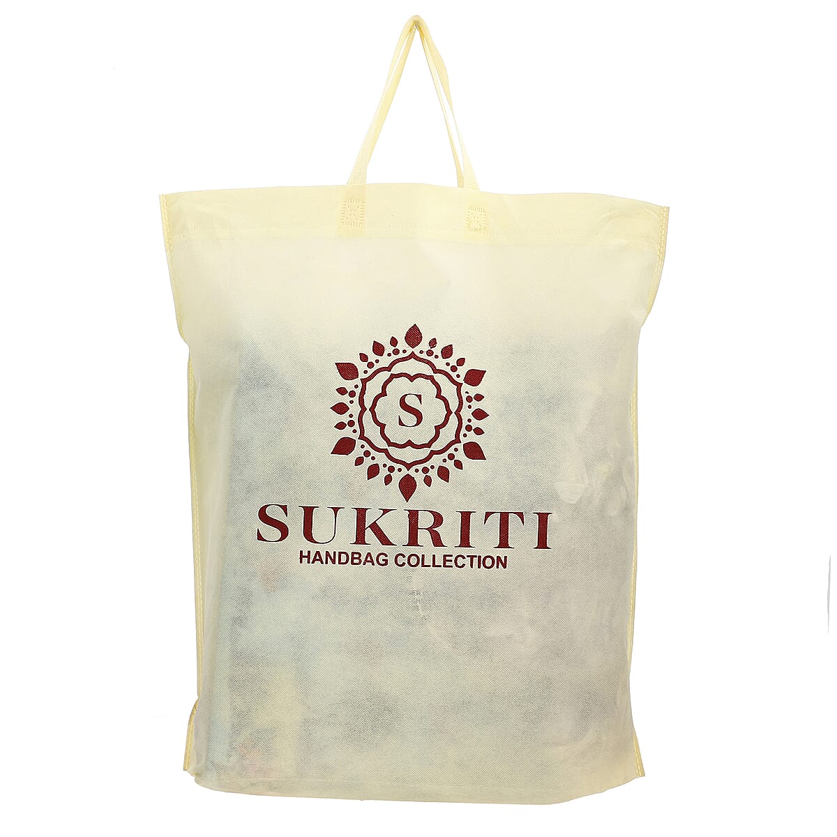 Sukriti White Tiger with Nature Hand Painted Croco Embossed Genuine Leather Handbag With Adjustable Strap image number 9