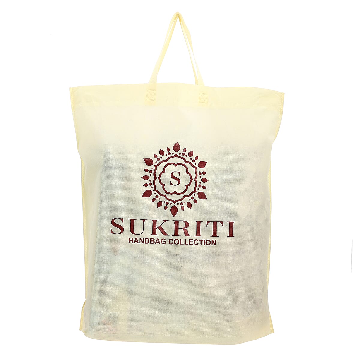 Sukriti Pink Butterfly Hand Painted Croco Embossed Genuine Leather Handbag With Adjustable Strap image number 9