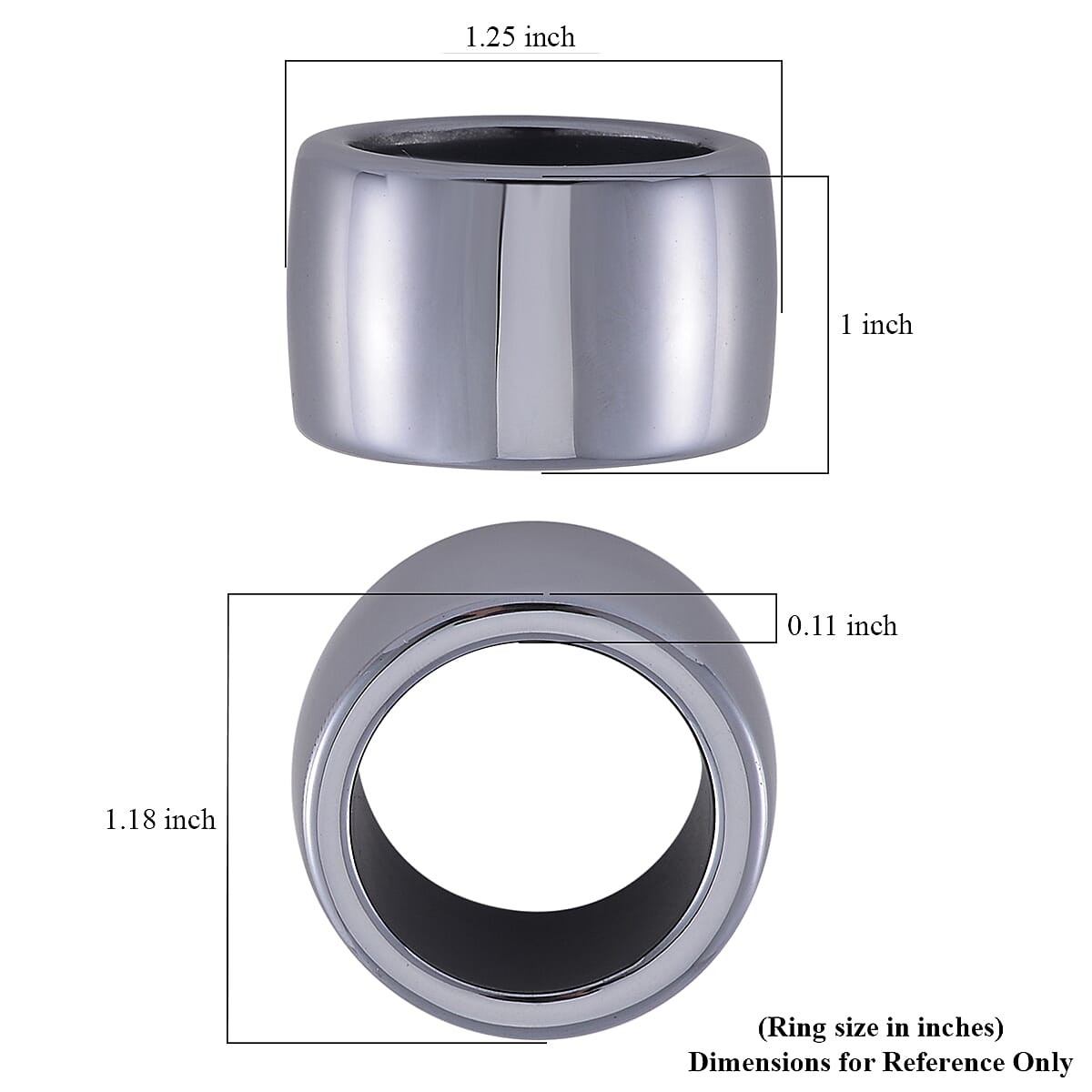 Buy Terahertz 20mm Men's Ring (Size 10) 80.00 ctw at ShopLC.
