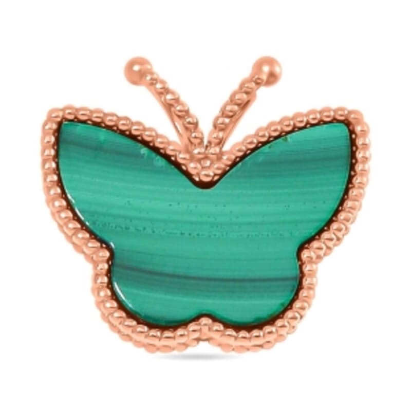 African Malachite 10.00 ctw Pendant in Sterling Silver