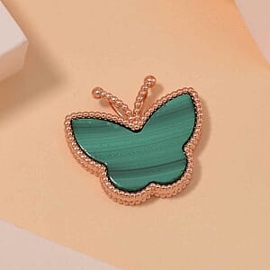 African Malachite 10.00 ctw Pendant in Sterling Silver