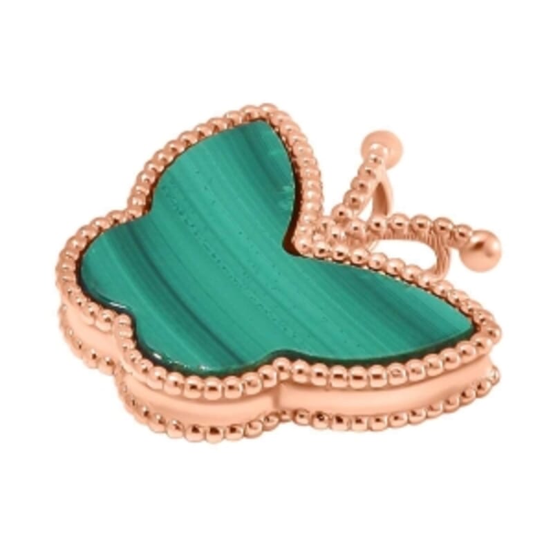 African Malachite 10.00 ctw Pendant in Sterling Silver