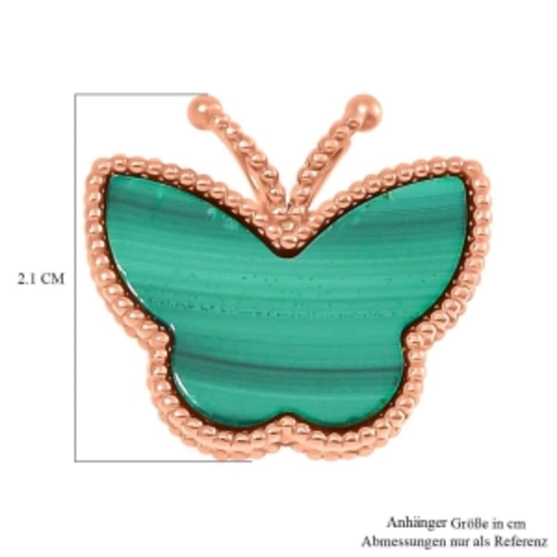 African Malachite 10.00 ctw Pendant in Sterling Silver