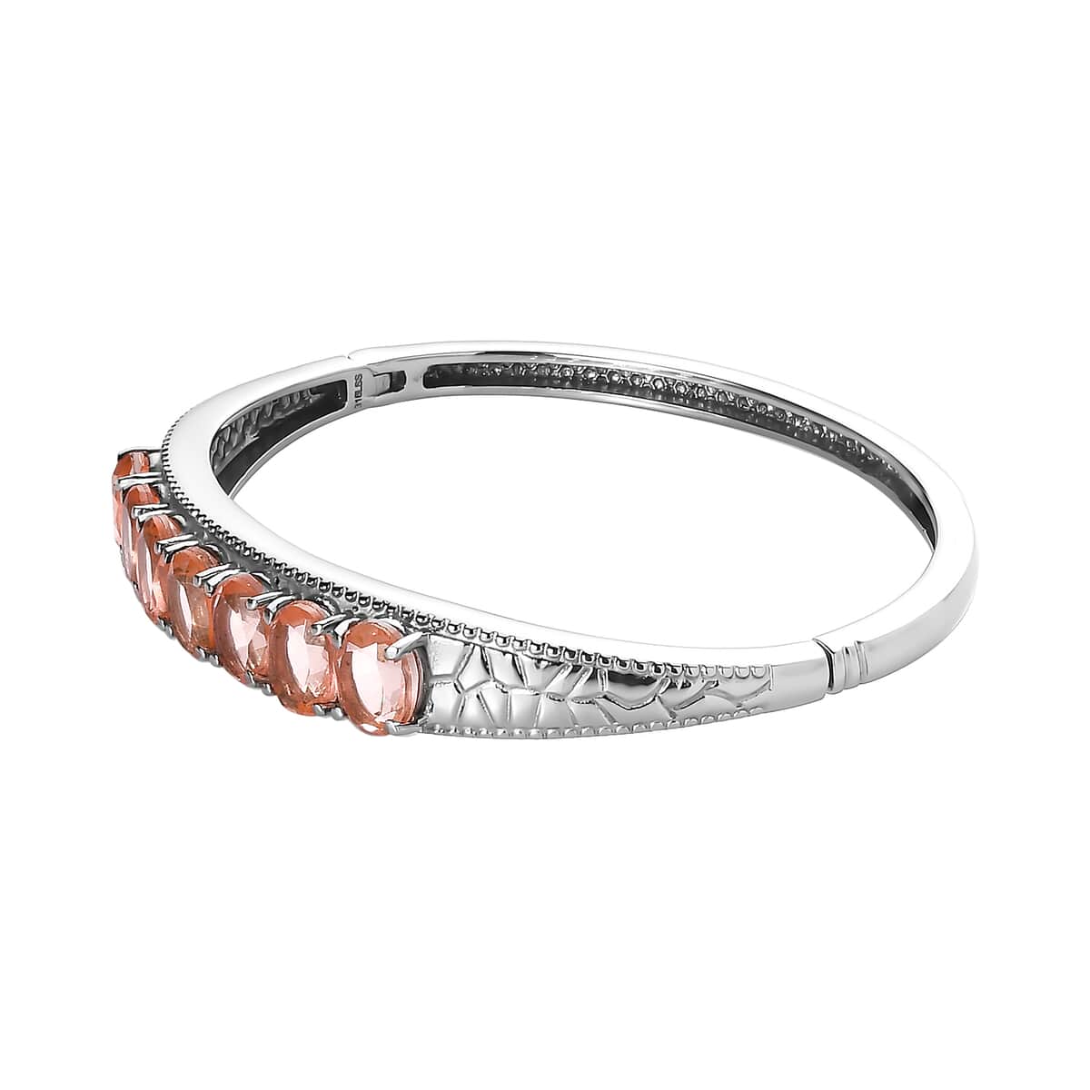 Morganique Quartz Bangle Barcelet in Stainless Steel (6.50 In) 9.40 ctw image number 3