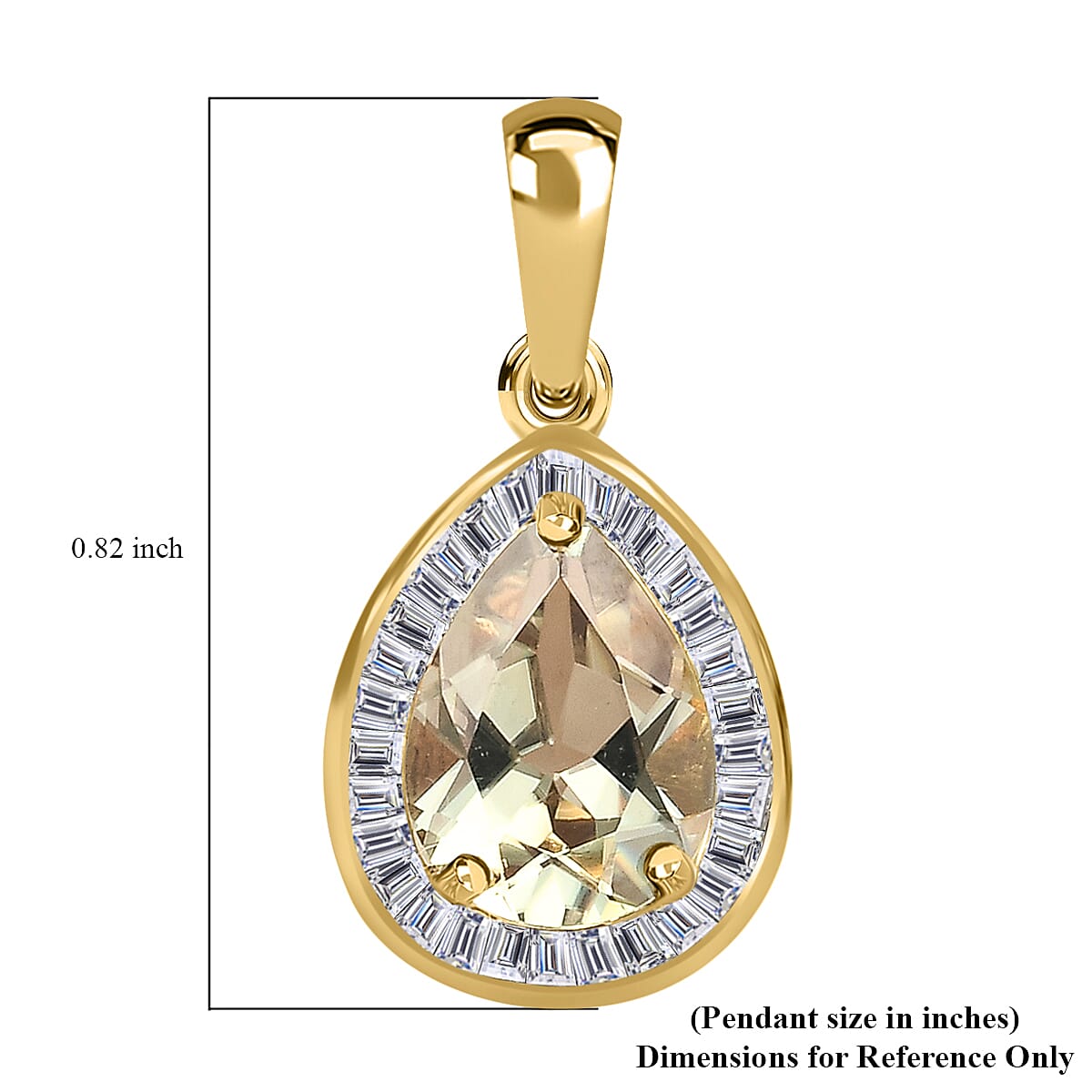 Luxoro AAA Turkizite and Diamond 2.60 ctw Halo Pendant in 10K Yellow Gold