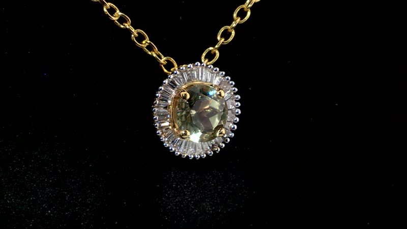 Iliana AAA Turkizite and Diamond 1.10 ctw Halo Gold Pendant in 18K Yellow Gold, Bridal Jewelry For Women, Wedding Gift