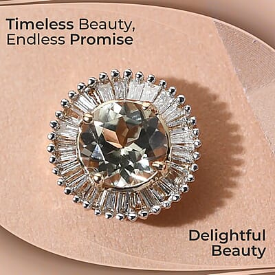 Iliana AAA Turkizite and Diamond 1.10 ctw Halo Gold Pendant in 18K Yellow Gold, Bridal Jewelry For Women, Wedding Gift