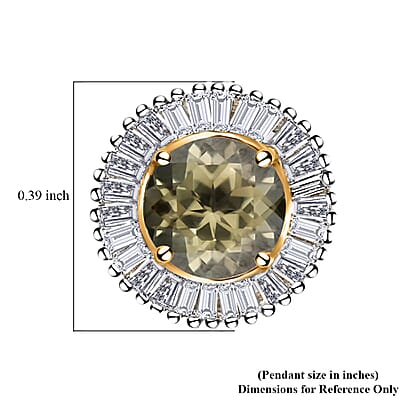 Iliana AAA Turkizite and Diamond 1.10 ctw Halo Gold Pendant in 18K Yellow Gold, Bridal Jewelry For Women, Wedding Gift