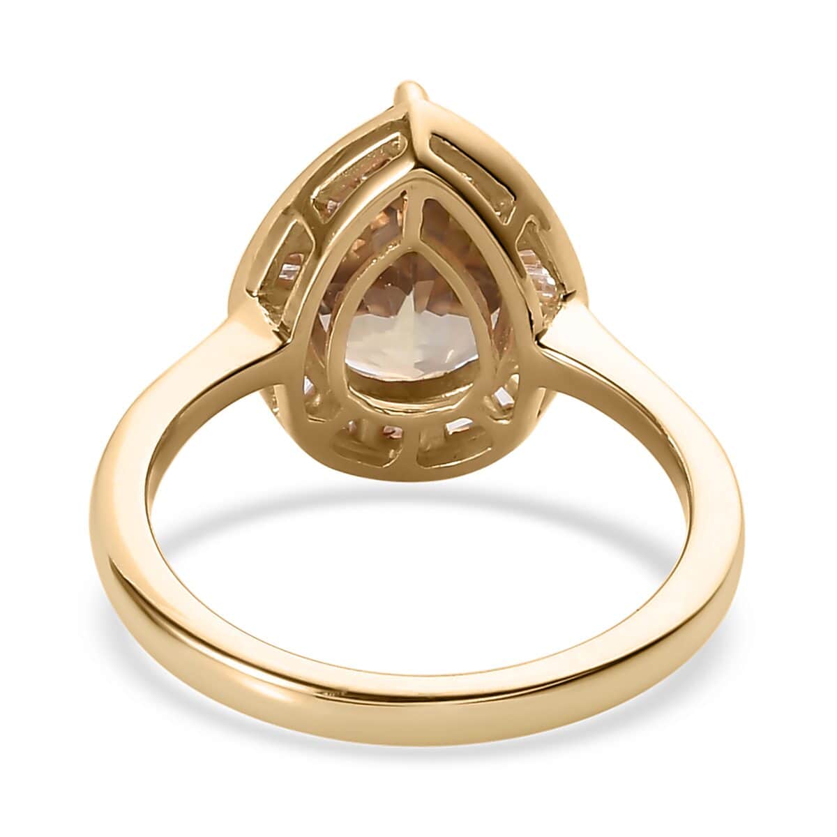 Luxoro 10K Yellow Gold AAA Turkizite and Diamond Halo Ring (Size 10.0) 2.70 ctw image number 4