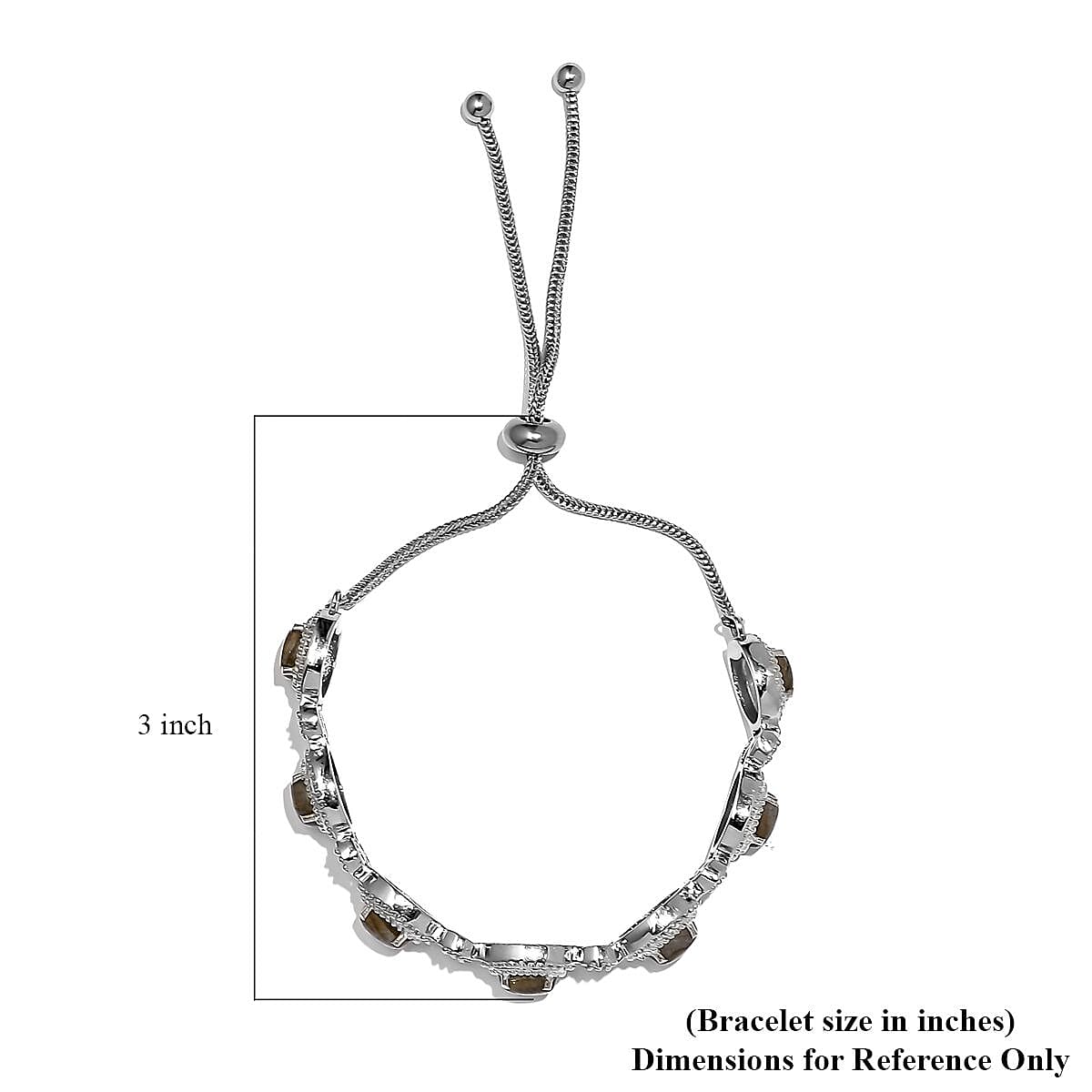 Malagasy Labradorite Bolo Bracelet in Stainless Steel 6.90 ctw image number 4