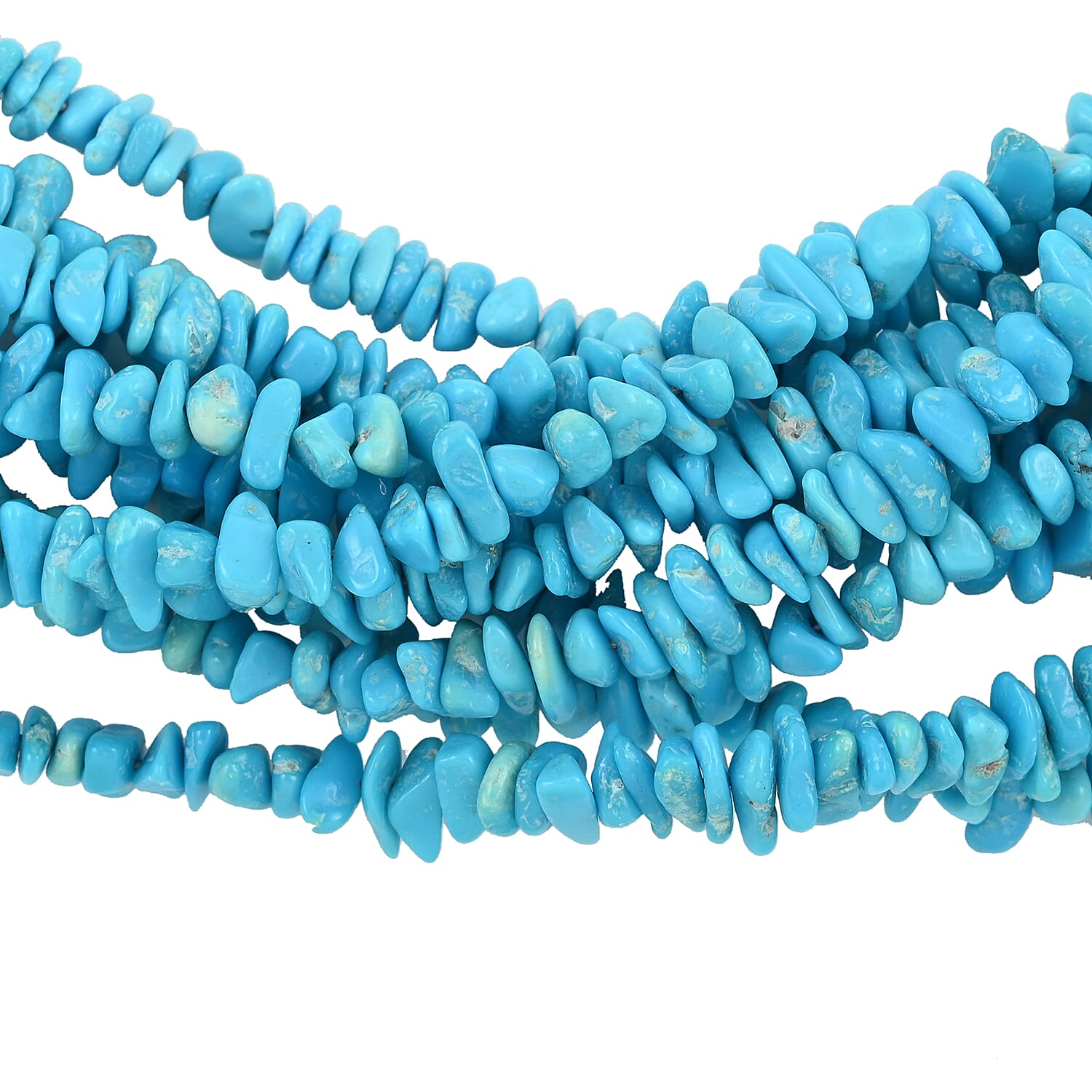 Jessica's Exclusive Pick ONE OF A KIND Santa Fe Style Sleeping Beauty Color Turquoise Multi Strand Beaded Necklace 30 Inches in Sterling Silver (Made in USA) 1450.00 ctw