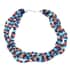 One Of A Kind SANTA FE Style Lapis Lazuli and Multi Gemstone Multi Strand Beaded Necklace 22 Inches in Sterling Silver (Made in USA) 587.95 ctw image number 0