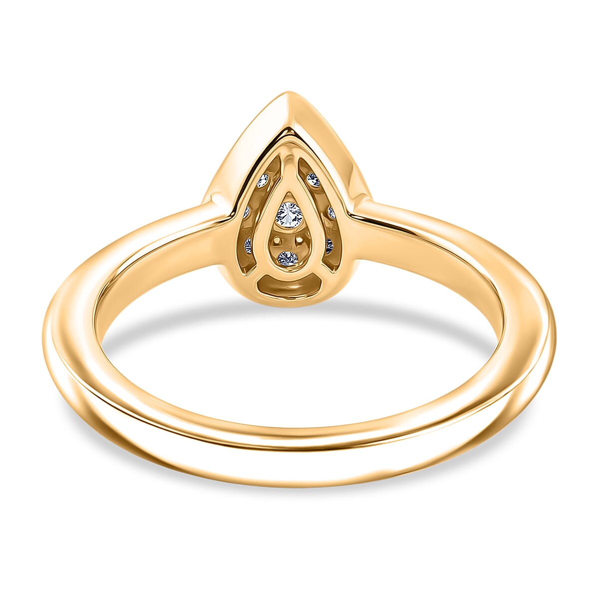 Moissanite 0.30 ctw Ring in 14K YG Over Sterling Silver (Size 11.5)