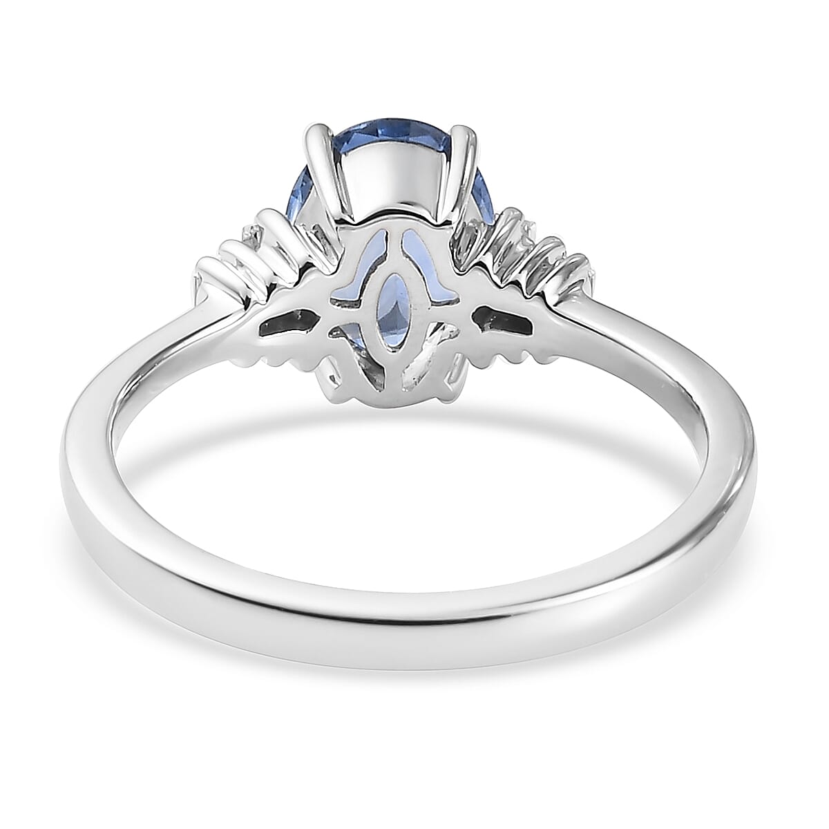 Rhapsody 950 Platinum AAAA Royal Ceylon Sapphire, Diamond (E-F, VS) Ring (Size 7.0) (4.85 g) 1.70 ctw image number 4