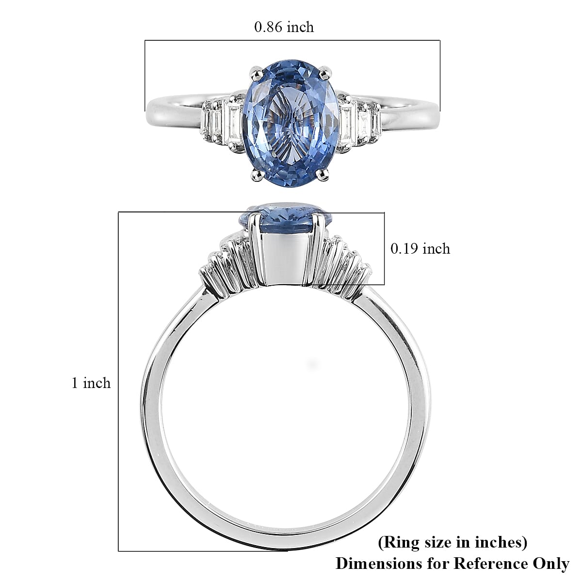 Rhapsody 950 Platinum AAAA Royal Ceylon Sapphire, Diamond (E-F, VS) Ring (Size 7.0) (4.85 g) 1.70 ctw image number 5