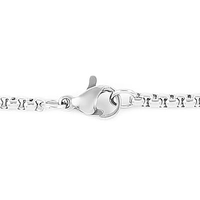 Box Necklace 30 Inches in Stainless Steel 13.90 Grams