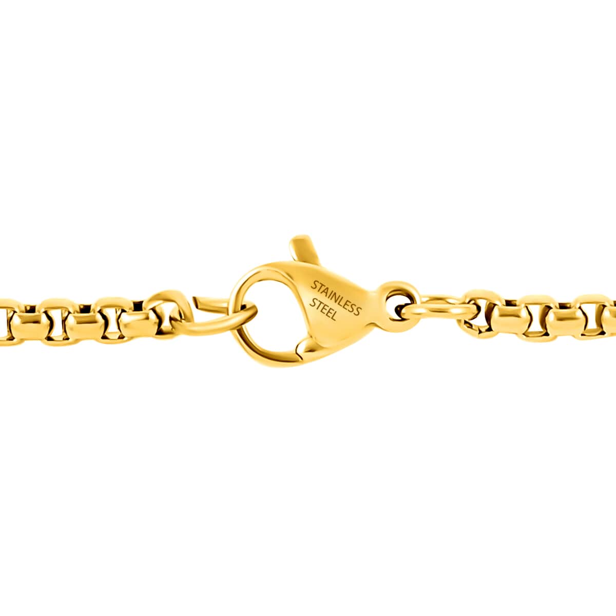 Box Chain Necklace in ION Plated Yellow Gold Stainless Steel (30 Inches) 13.9 Grams image number 2
