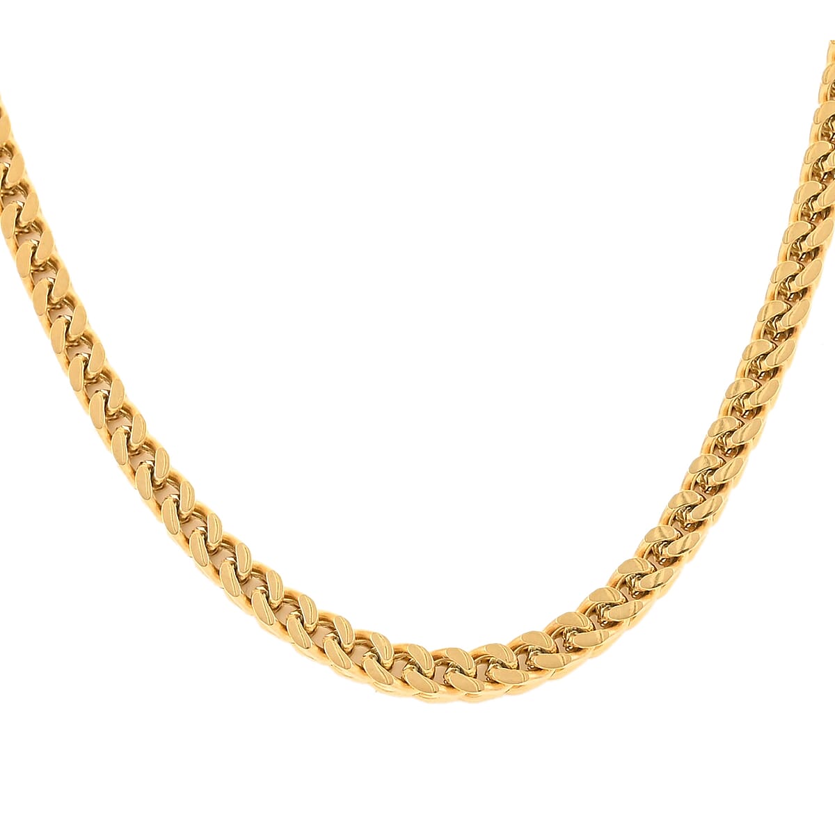 Buy STEELTIME Box Necklace 24 Inches in ION Plated Yellow Gold