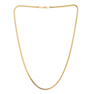 STEELTIME Box Necklace 24 Inches in ION Plated Yellow Gold Stainless Steel 21.70 Grams