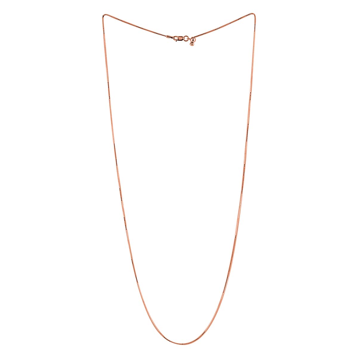 Italian 14K Rose Gold Over Sterling Silver Box Adjustable Bolo Necklace 24 Inches 3.0 Grams image number 1