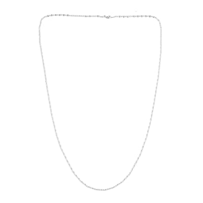 Italian Oval Cable Necklace 30 Inches in Sterling Silver 2.80 Grams