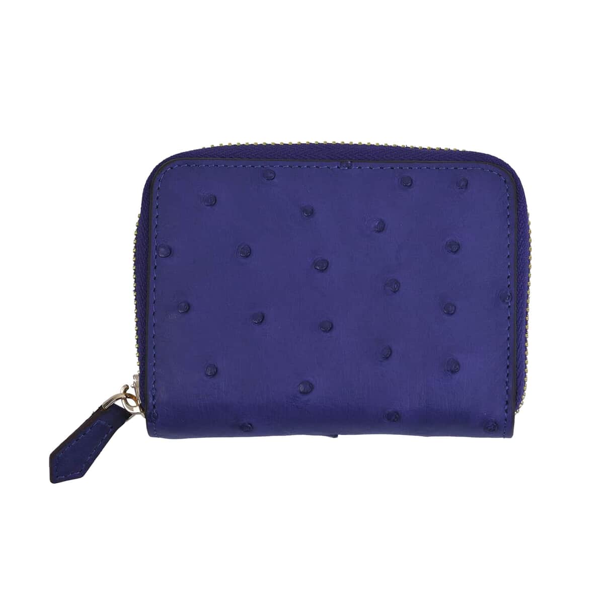 Grand Pelle, Purple Genuine Organic Ostrich Leather RFID Wallet image number 0