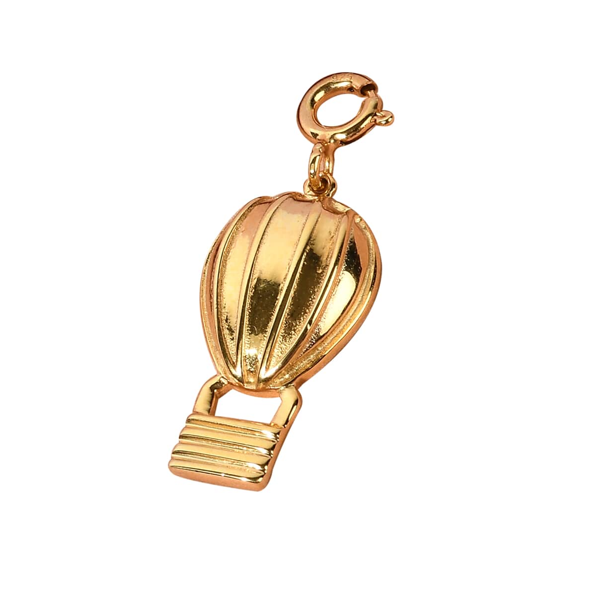 Vermeil Yellow Gold Over Sterling Silver Hot Air Balloon Charm 2 Grams image number 0
