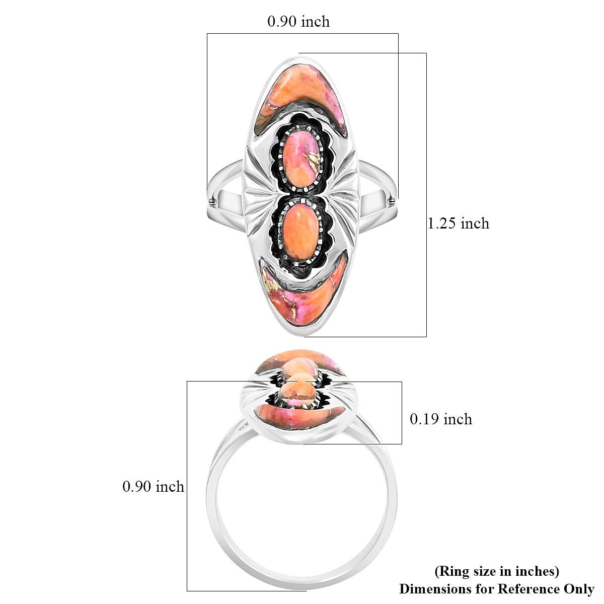 Santa Fe Style Multi Gemstone Ring in Sterling Silver (Size 11.0) 8.50 ctw image number 4