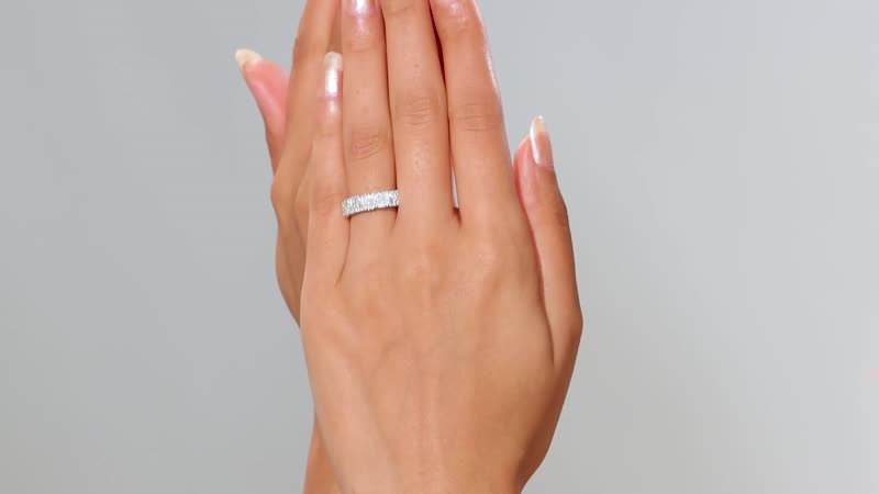 Doorbuster Moissanite Ring in Rhodium Over Sterling Silver (Size 7.0) 1.15 ctw