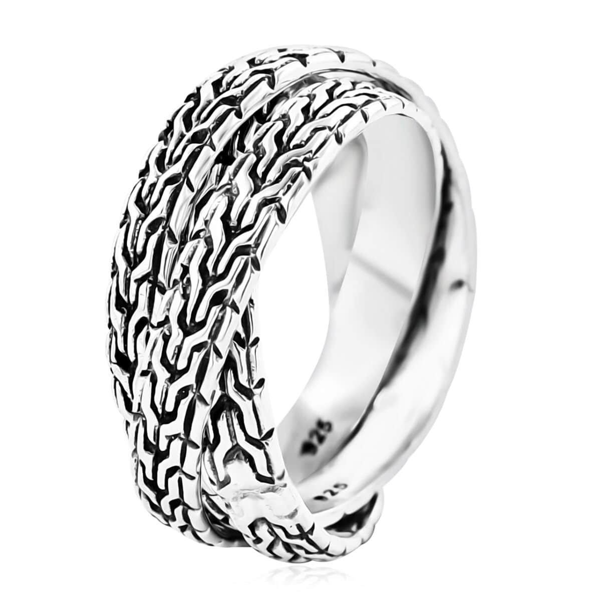 Bali Legacy Sterling Silver Tulang Naga Ring (Size 10.0) (7.53 g) image number 3