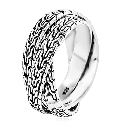 Bali Legacy Sterling Silver Tulang Naga Ring (Size 10.0) 7.53 Grams