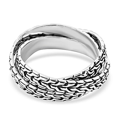 Bali Legacy Sterling Silver Tulang Naga Ring (Size 10.0) 7.53 Grams
