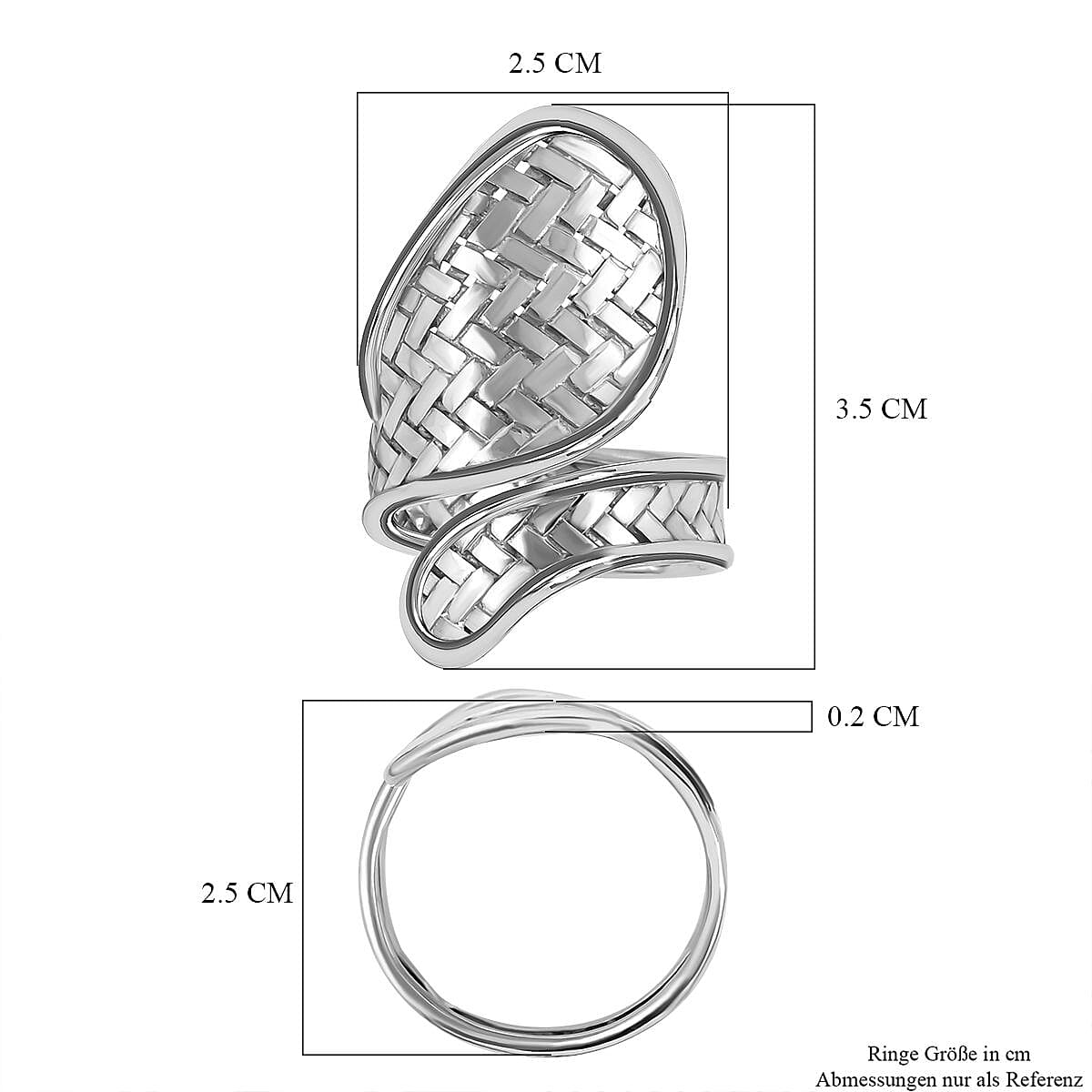 Bali Legacy Sterling Silver Bypass Ring (Size 10.0) 6.27 Grams