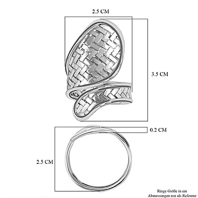 Bali Legacy Sterling Silver Bypass Ring (Size 10.0) 6.27 Grams