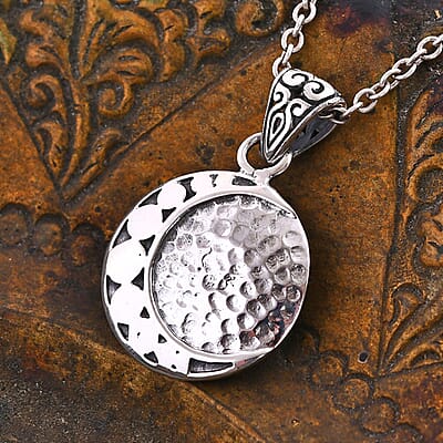 Bali Legacy Sterling Silver Moon Pendant without Chain 4.20 Grams