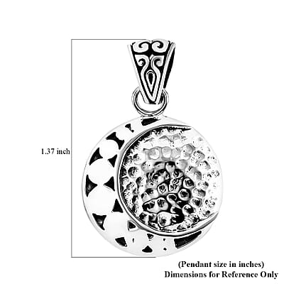 Bali Legacy Sterling Silver Moon Pendant without Chain 4.20 Grams
