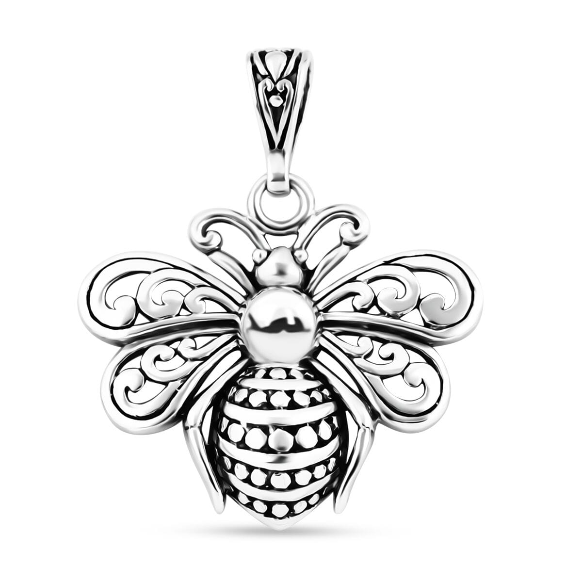 Bali Legacy Sterling Silver Bee Pendant without Chain 4.33 Grams image number 0