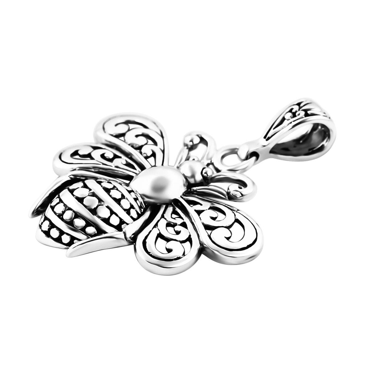Bali Legacy Sterling Silver Bee Pendant without Chain 4.33 Grams image number 3
