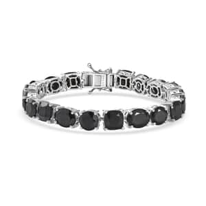 Karis Thai Black Spinel 56.25 ctw Bracelet in Platinum Bond (7.25 In)