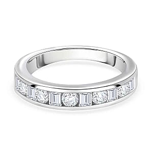 Simulated Diamond 1.92 ctw Ring in Rhodium Over Sterling Silver (Size 6.5)