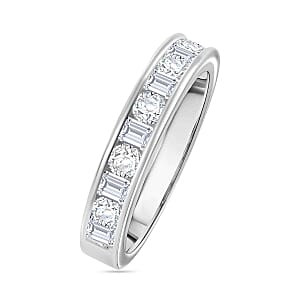 Simulated Diamond 1.92 ctw Ring in Rhodium Over Sterling Silver (Size 6.5)
