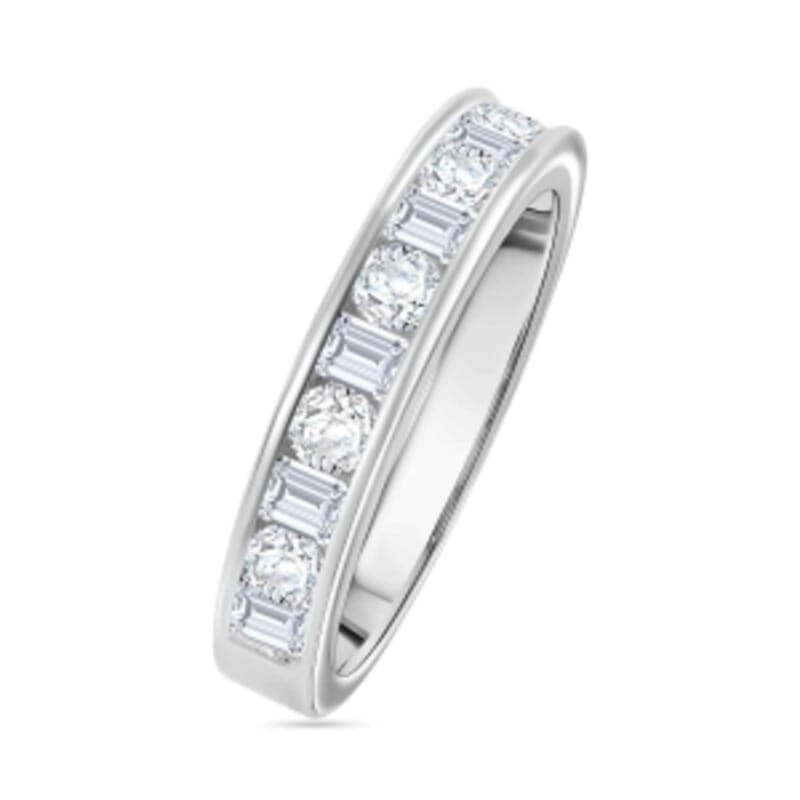 Simulated Diamond 1.92 ctw Ring in Rhodium Over Sterling Silver (Size 6.5)