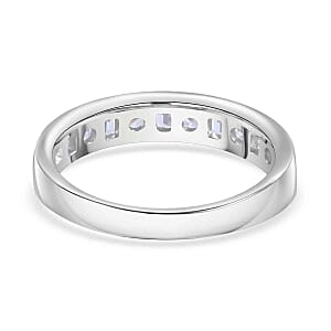 Simulated Diamond 1.92 ctw Ring in Rhodium Over Sterling Silver (Size 6.5)