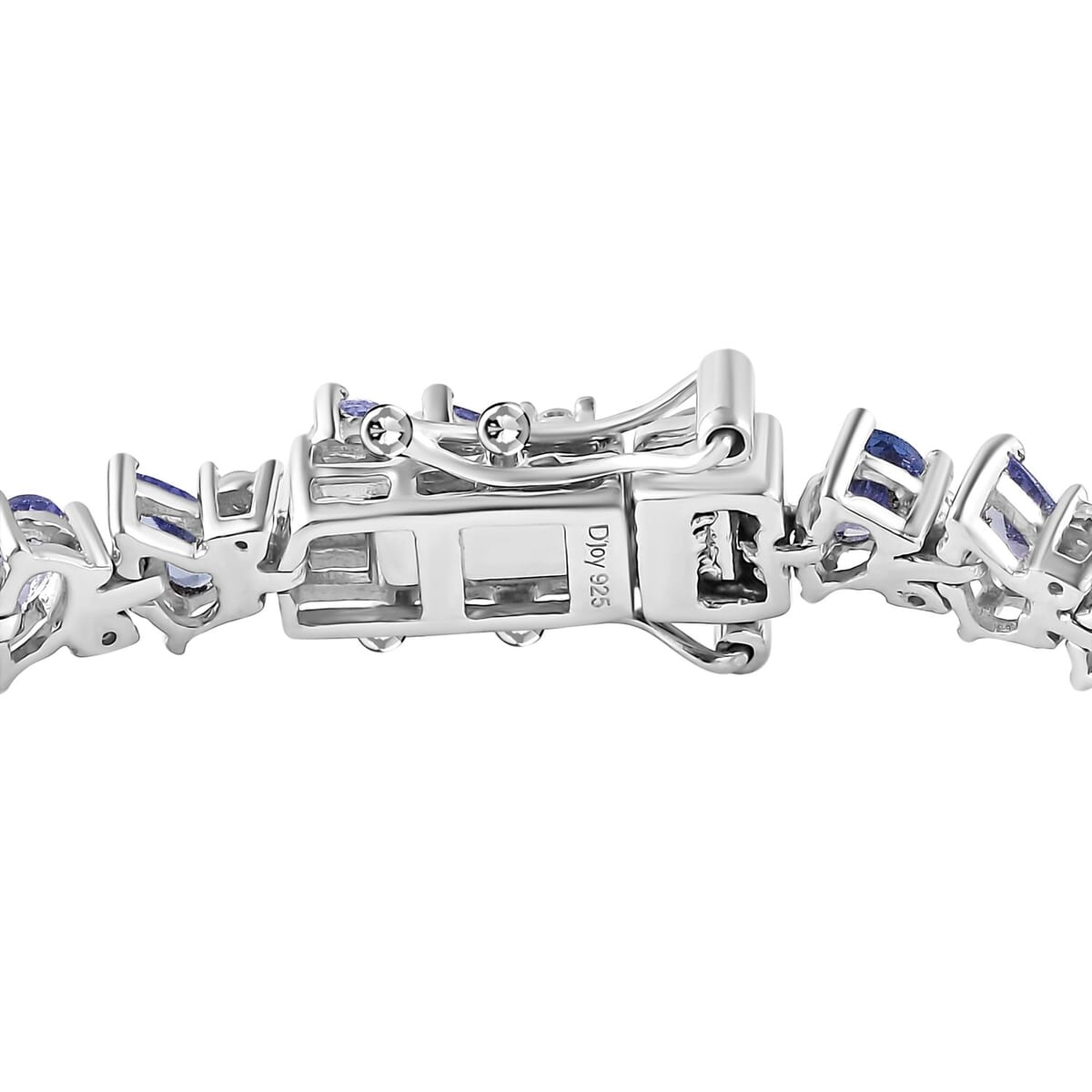 Tanzanite, Moissanite Bracelet in Rhodium Over Sterling Silver (6.50 In) 8.20 ctw image number 3