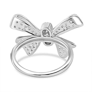 Simulated Diamond 1.48 ctw Ring in Rhodium Over Sterling Silver (Size 11.5)